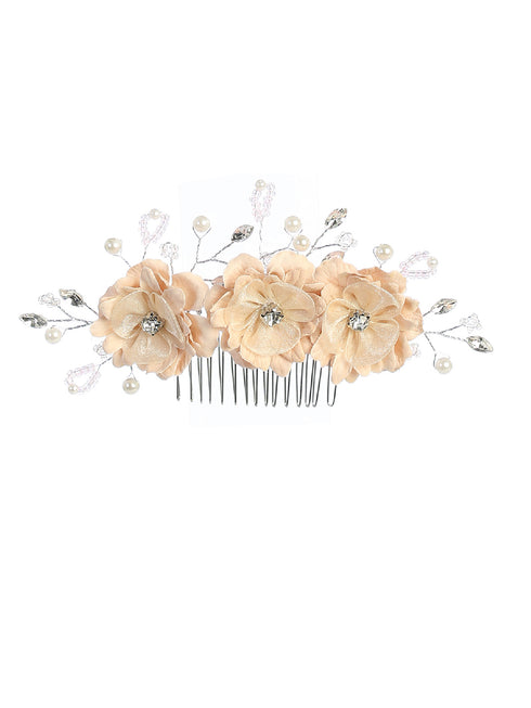 Tip Top Kids Girls Multi Color Three Rhinestone Flower Hair Comb - SophiasStyle.com